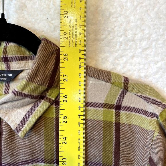 Alpine Design Men's Plaid Button Down Shirt - Brown and Green - Picture 8 of 14